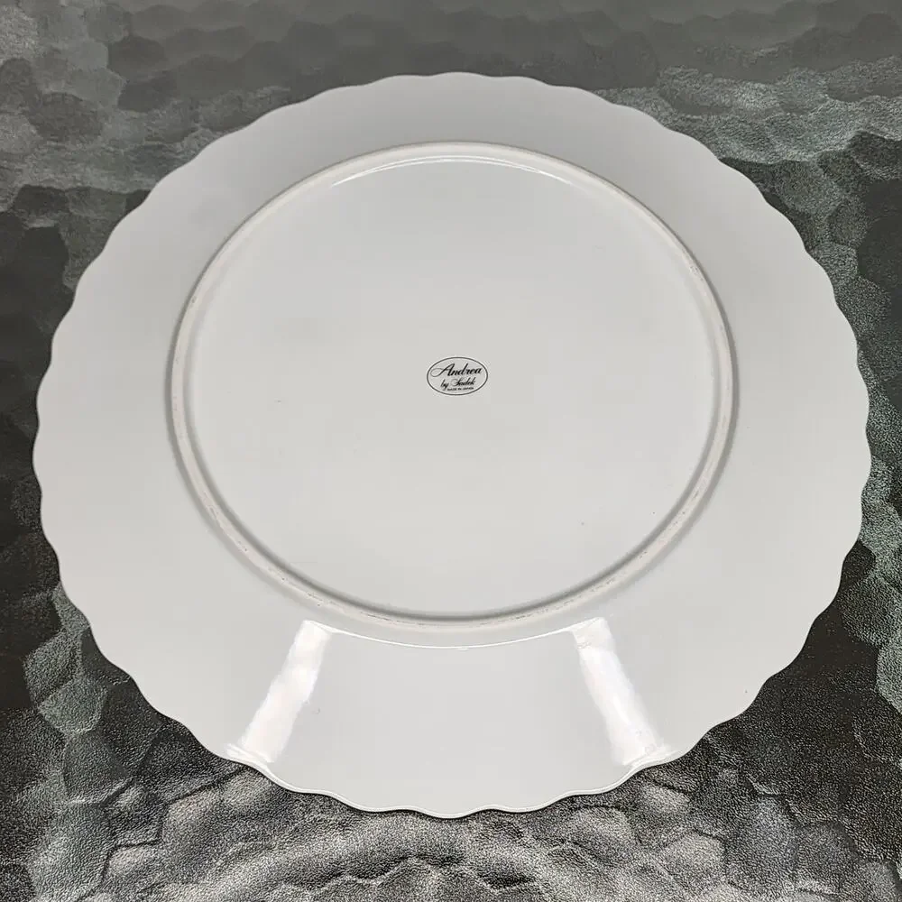 Floral Gold Rimmed plate Andrea by Sadek